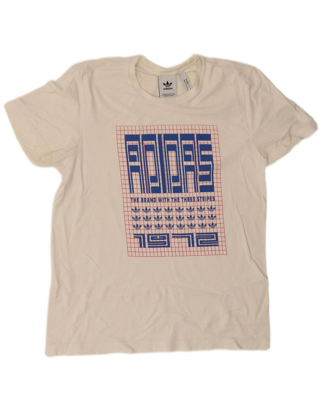 Adidas grafisk t-shirt til mænd, medium off white bomuld