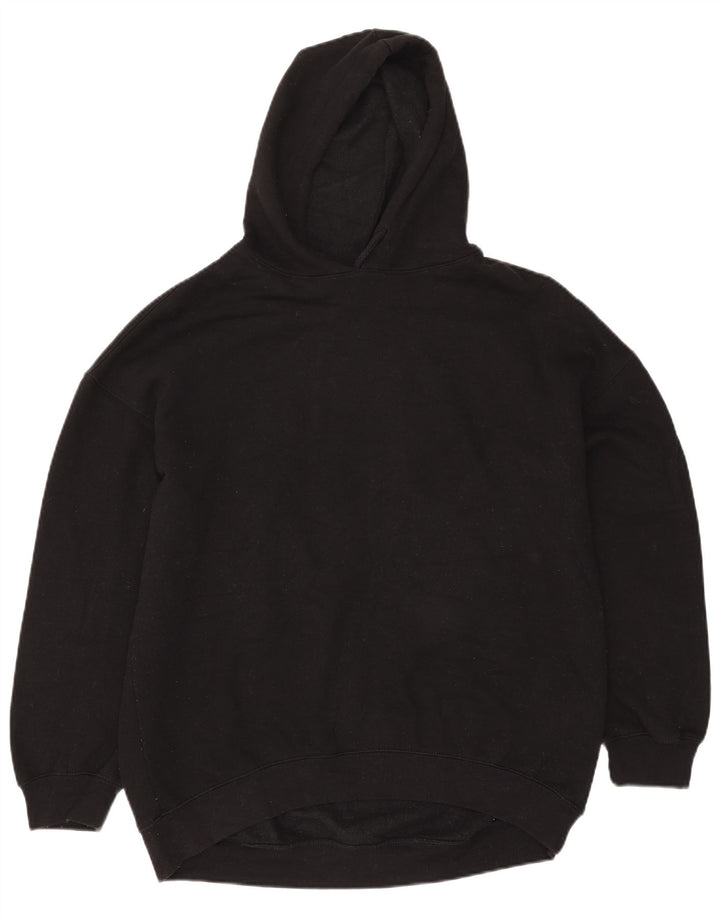 Zara Dame Oversized Hoodie Jumper UK 10 Small Black Polyester