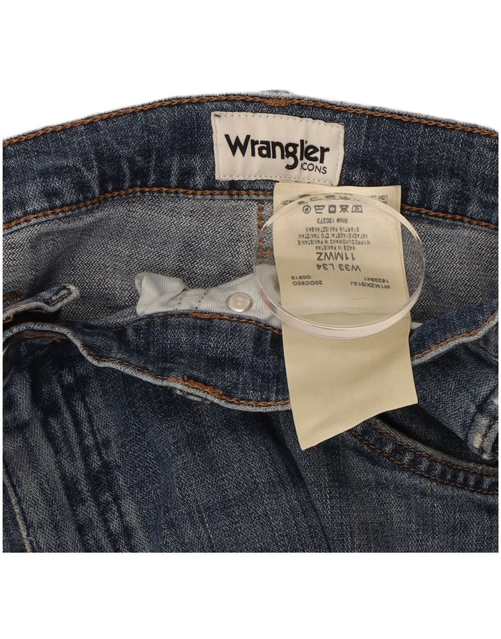 WRANGLER Mens Slim Jeans W33 L30 Blue Cotton