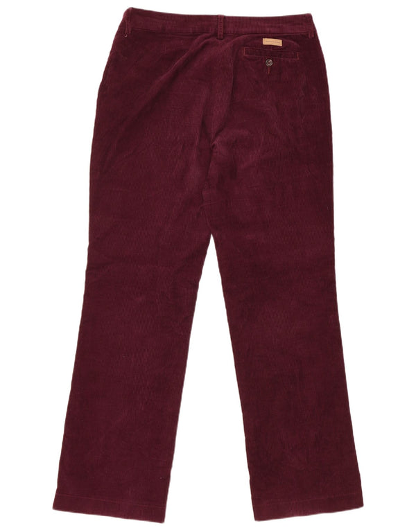 Henry Cottons fløjlsbukser til kvinder IT 44 Medium W32 L30 Burgundy