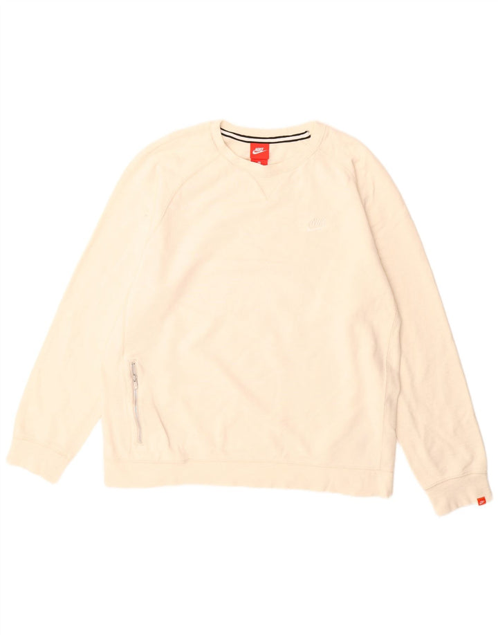 Nike Sweatshirt Jumper til mænd XL Off White Bomuld