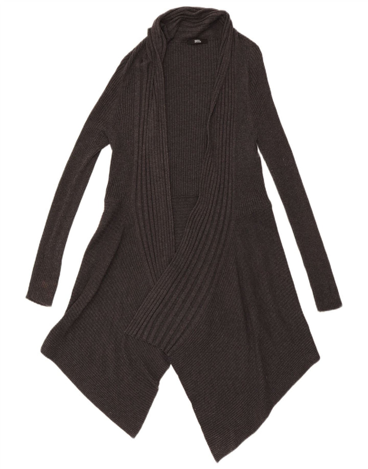 Marks & Spencer Dame Longline Åben Cardigan Sweater UK 16 Large Grey
