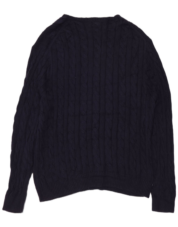 POLO RALPH LAUREN Herre Boat Neck Jumper Sweater 2XL Marineblå Bomuld