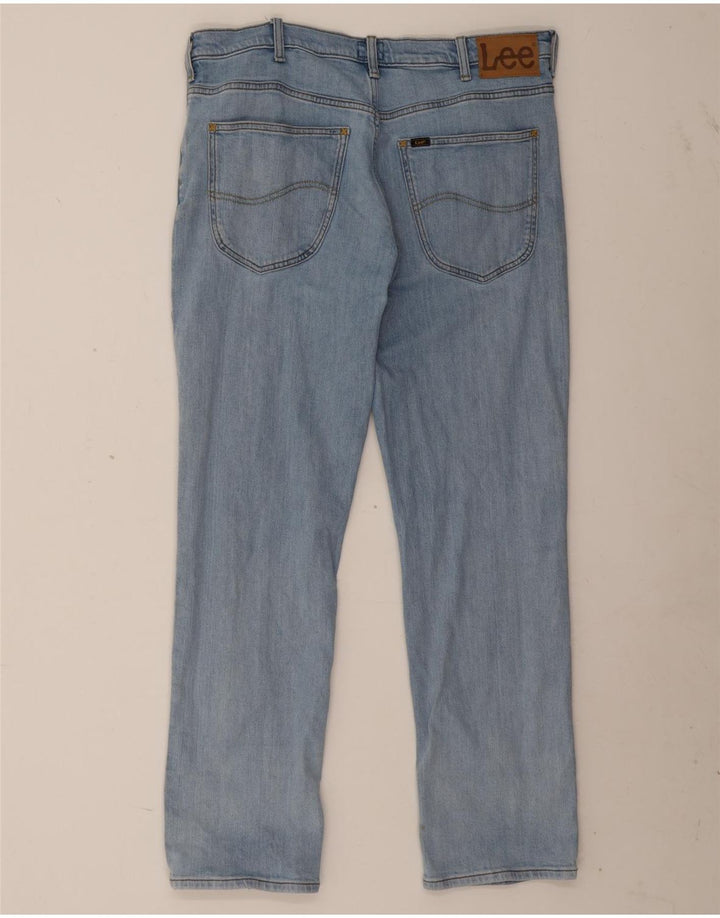 Lee Mens Brooklyn Straight Jeans W36 L30 Blå Bomuld