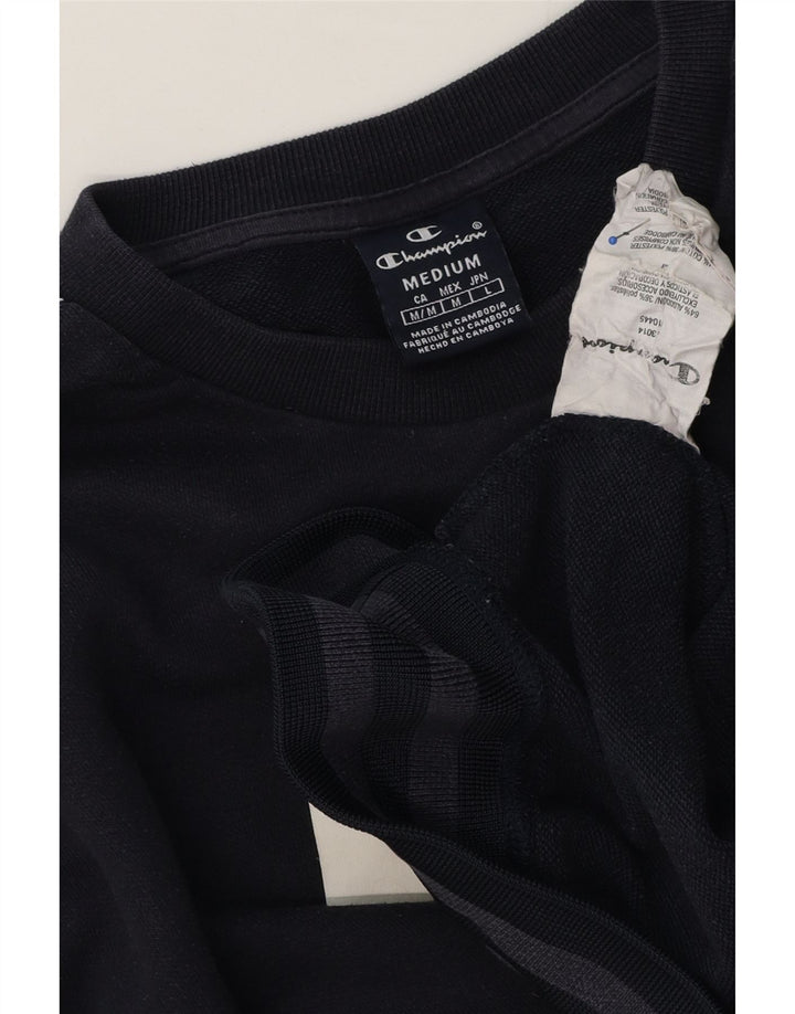 Champion Herre Grafisk Sweatshirt Jumper Medium Navyblå Bomuld