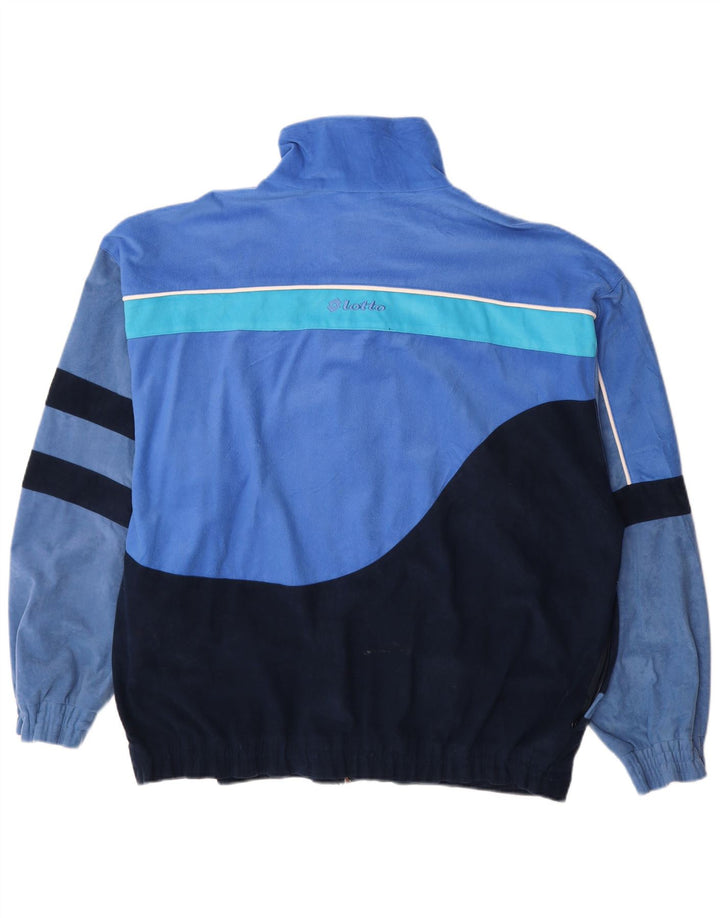 Lotto Herre Velour Træningsdragt Top Jakke 2XL Blå Colourblock