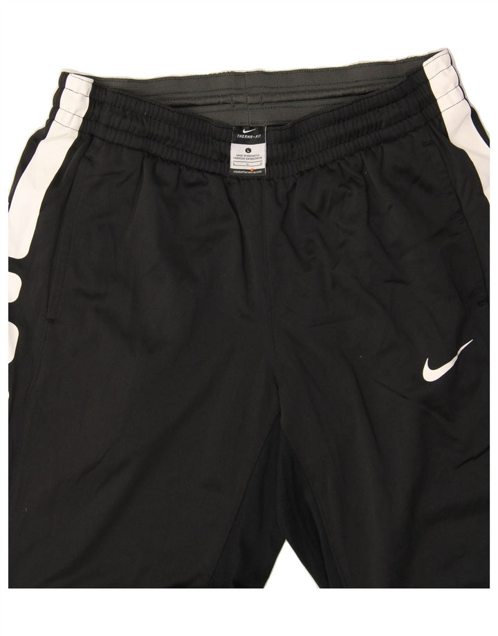 NIKE Therma-Fit træningsdragt bukser til mænd Large Black Colourblock Polyester