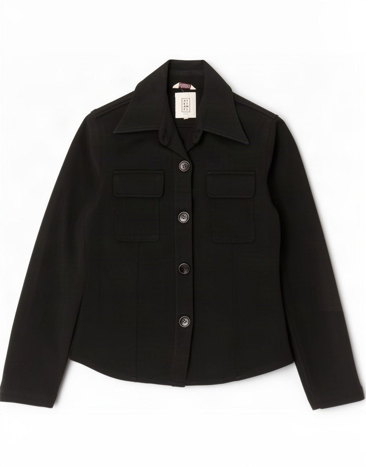 Stefanel Dame Bomber Jacket IT 38 XS Sort Polyamid