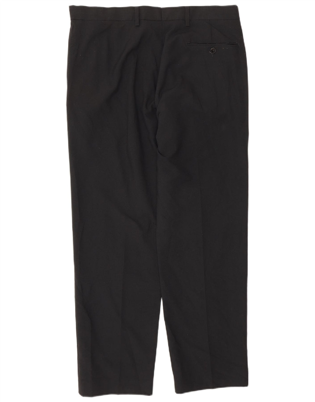 Marks & Spencer Herre Regular Suit Bukser W34 L29 Sort Polyester