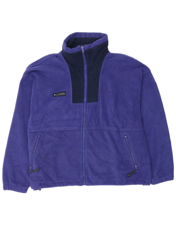 Columbia dame fleecejakke i overstørrelse UK 18 XL Lilla Colourblock