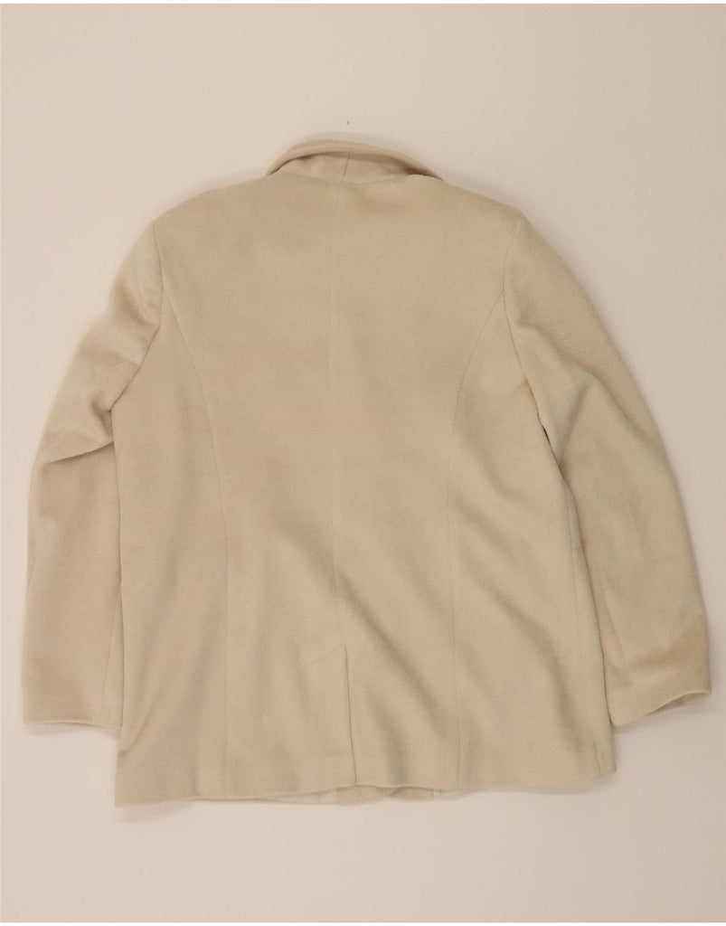 MISS SELFRIDGE Womens Oversized 3 Button Blazer Jacket UK 14 Large  Beige Vintage Miss Selfridge and Second-Hand Miss Selfridge from Messina Hembry 