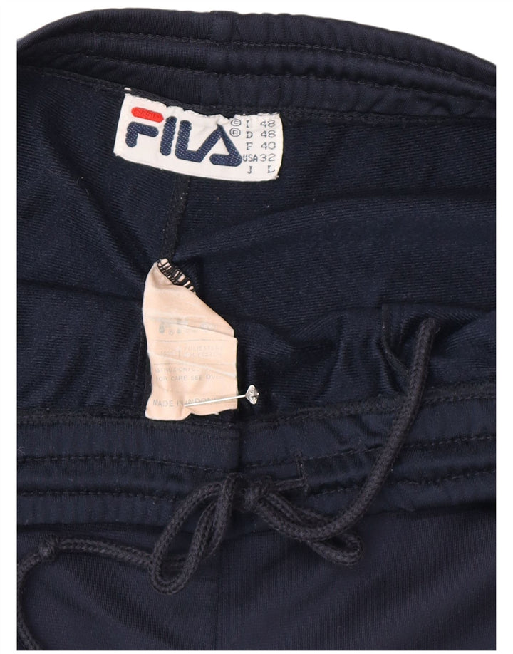 Fila Træningsdragt bukser til mænd IT 48 Mellem marineblå stribet polyester
