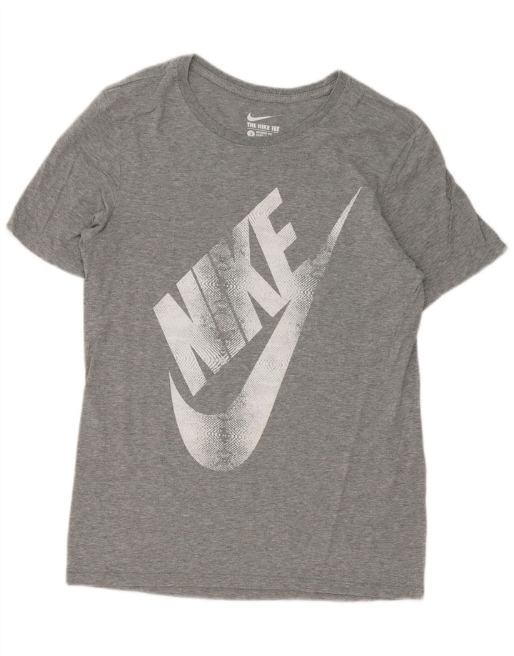 Nike Herre Athletic Cut Grafisk T-Shirt Top Lille Grå Flecked