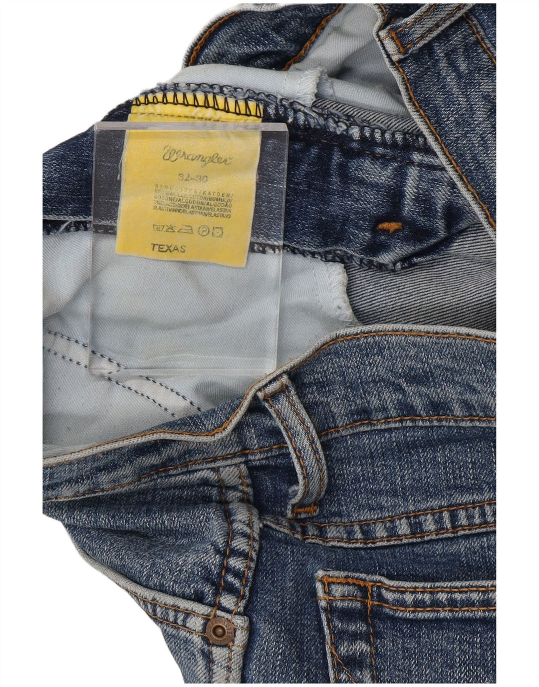 WRANGLER Herre Texas Straight Jeans W32 L27 Blå Bomuld