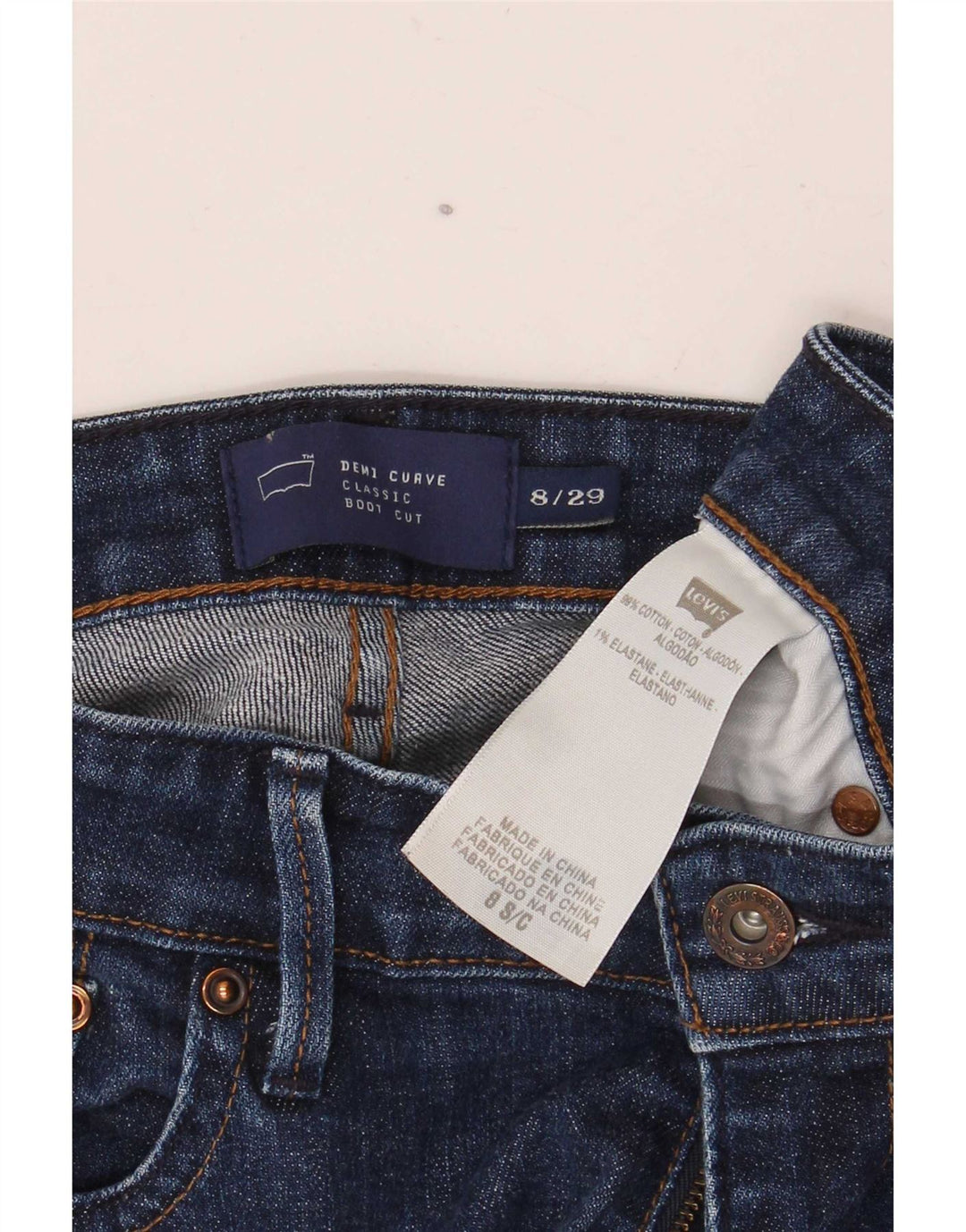 Levi's Dame Demi Curve Bootcut Jeans US 8 Medium W29 L30 Navy Blue