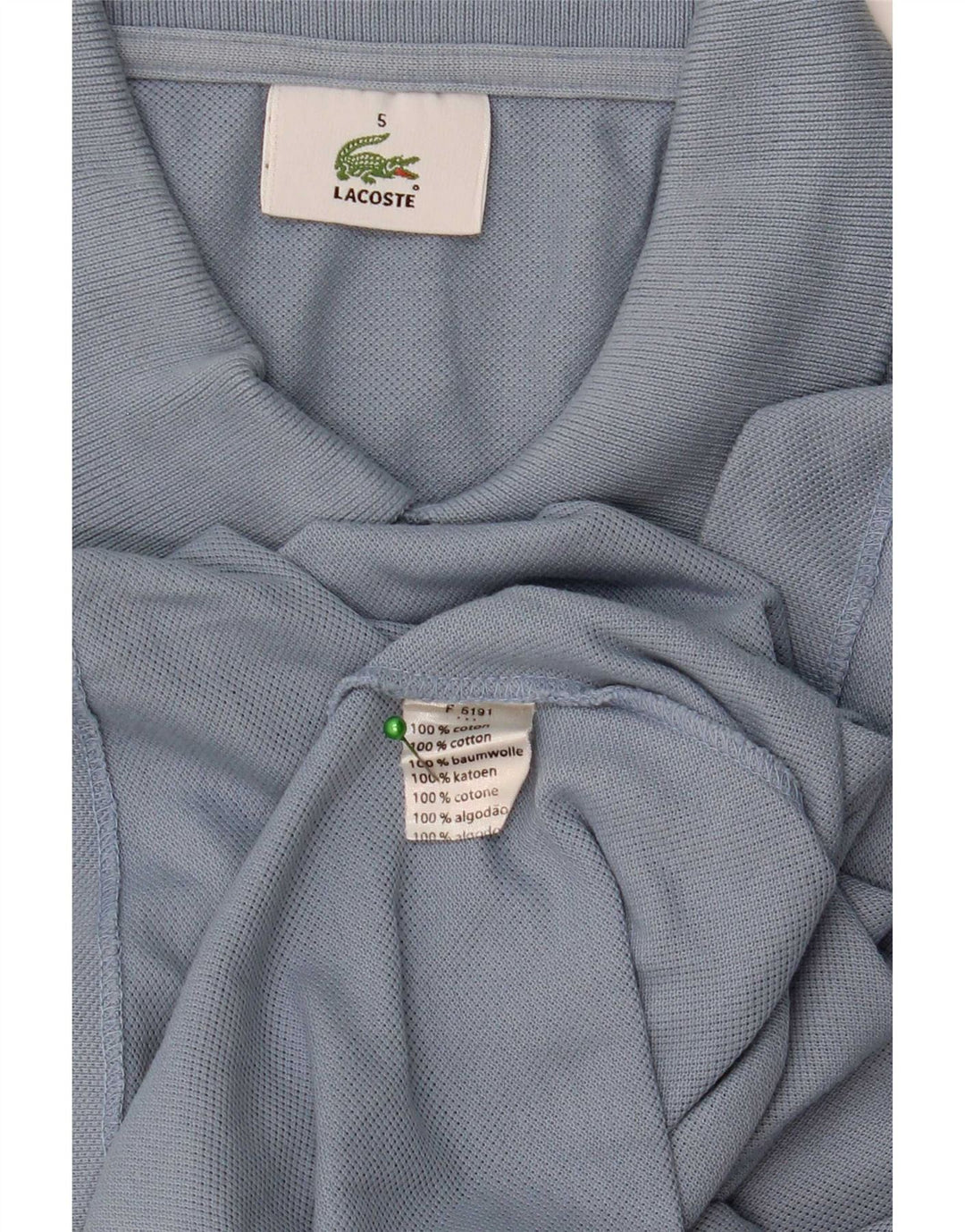 Lacoste Herre Polo Shirt Str. 5 Large Blå Bomuld