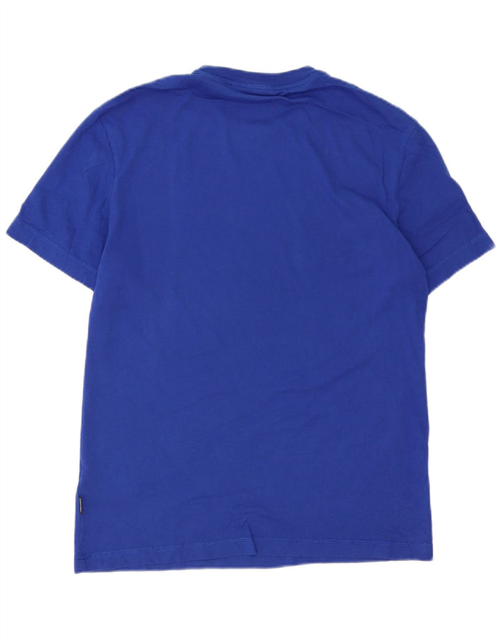 Calvin Klein Herre T-Shirt Top Lille Blå Bomuld