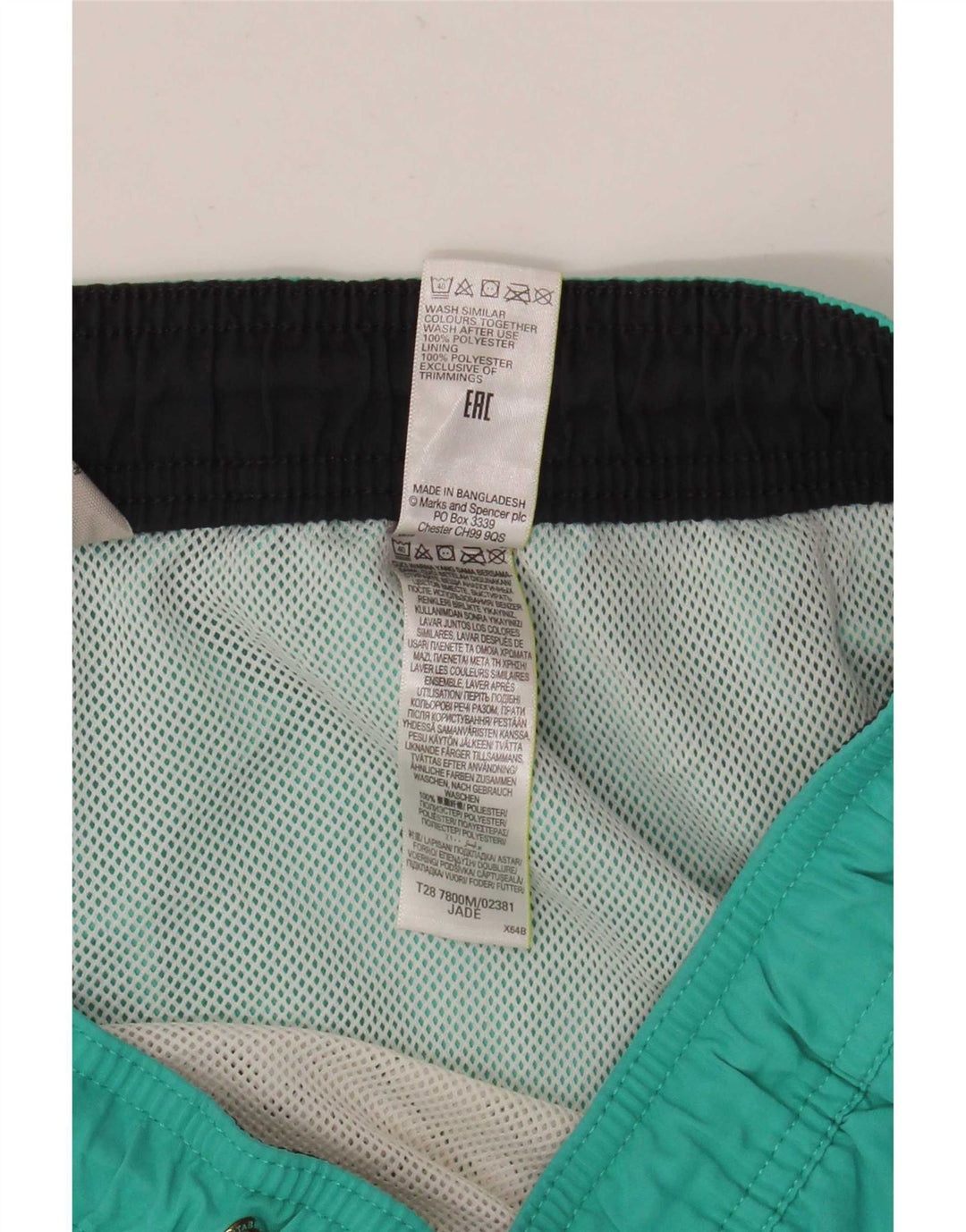 Marks & Spencer Badeshorts til mænd XL Grøn polyester