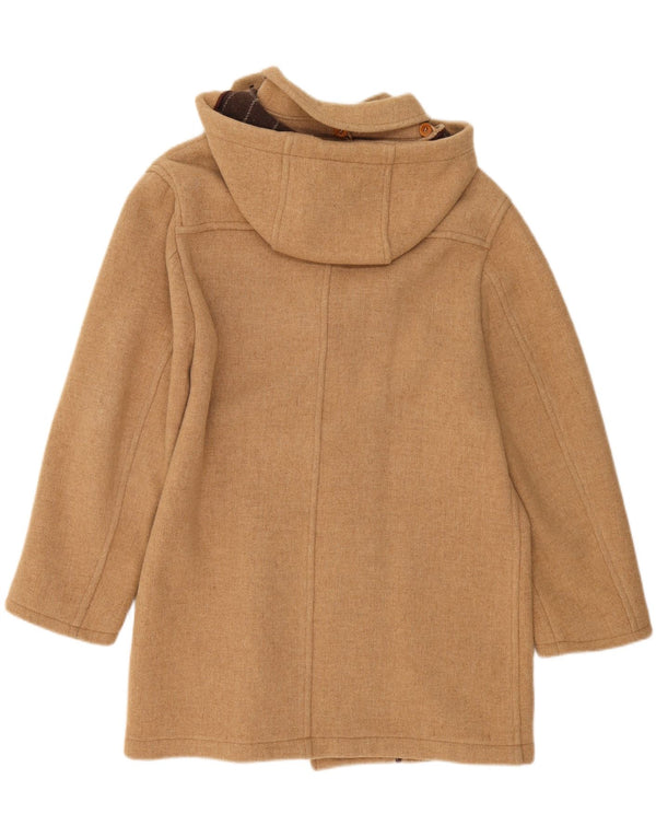 VINTAGE Dame Oversized Hooded Duffel Coat UK 18 XL Beige