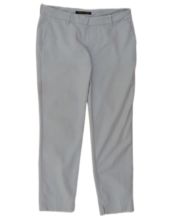 Zara Dame Crop Chino Bukser Medium W30 L26 Blå