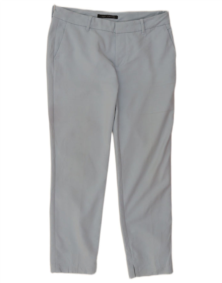 Zara Dame Crop Chino Bukser Medium W30 L26 Blå
