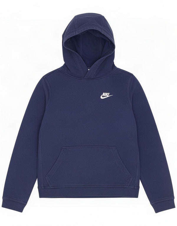 Nike hættetrøje til drenge 12-13 år Large Navy Blue Cotton