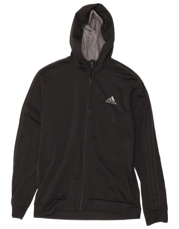Adidas Herre Primegreen Hættetrøje Sweater med lynlås UK 44/46 Large Black Polyester