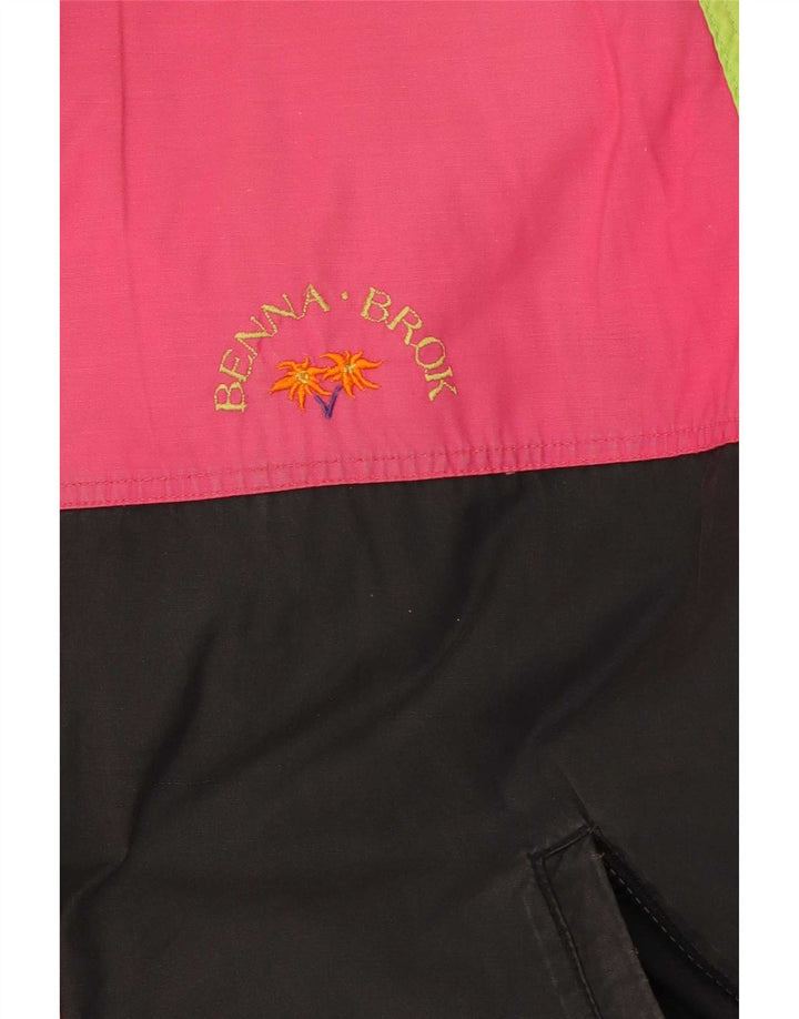 Vintage skijakke til kvinder UK 18 XL Flerfarvet Colourblock