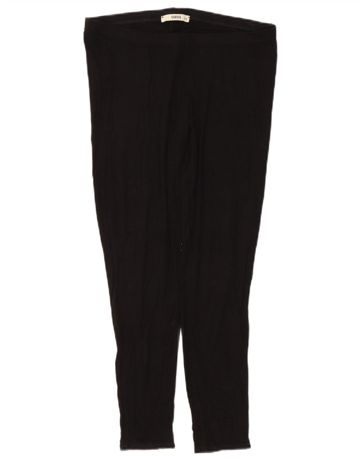 Oasis Womens Leggings UK 12 Medium Black Viscose