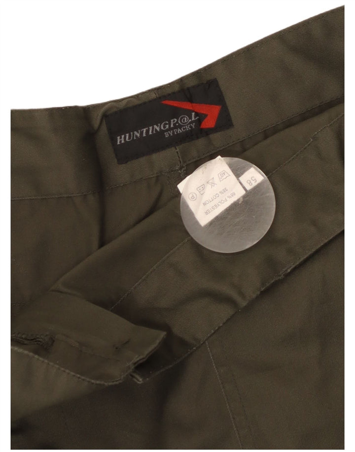 Vintage Herre Straight Cargo Bukser IT 58 4XL W40 L31 Khaki Polyester