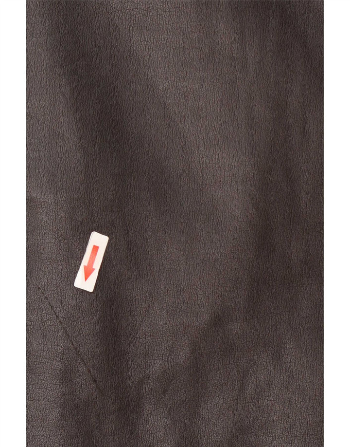Vintage læderfrakke til kvinder UK 12 Medium Brun