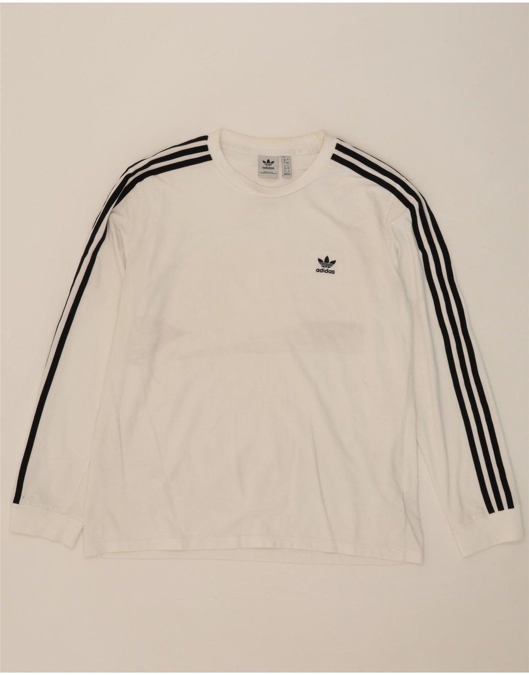 Adidas Dame Top Langærmet UK 20 2XL Hvid Bomuld