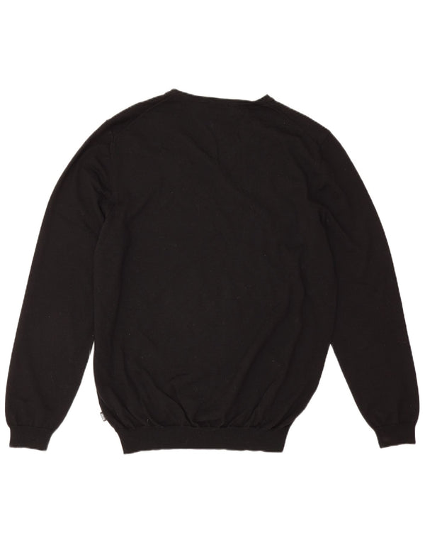 Hugo Boss Herre Slim Fit V-hals sweater XL Sort Virgin Wool