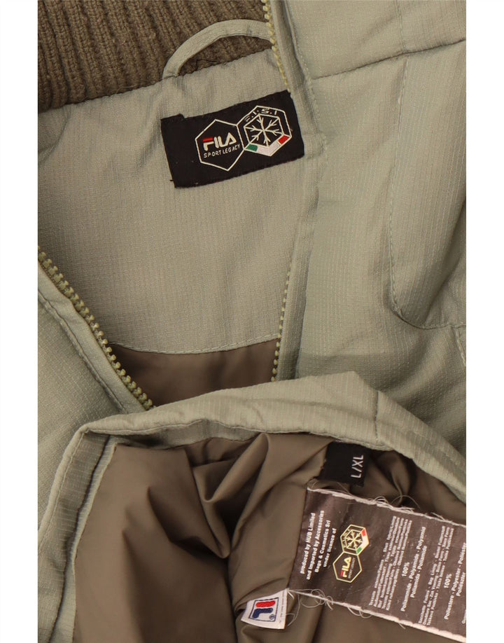 Fila Polstret Herrejakke UK 40 Stor Grøn Polyester