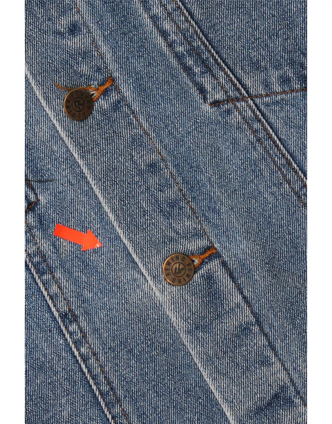 Rewino Herre denimjakke UK 40 Large Blue Cotton