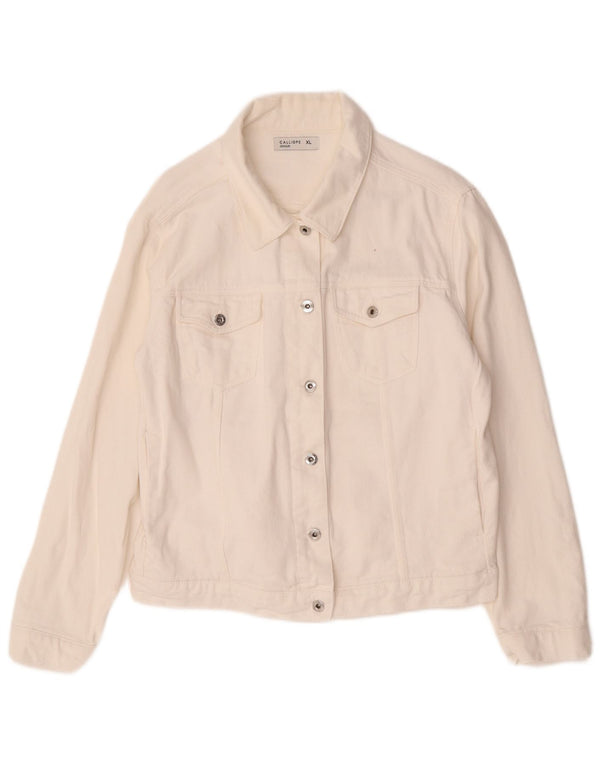 Calliope Dame denimjakke UK 18 XL Hvid