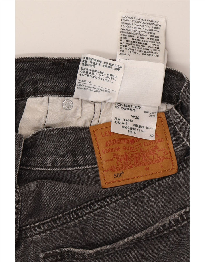 LEVI'S Womens 501 Denim Shorts W26 Small Grey Cotton Vintage Levi's and Second-Hand Levi's from Messina Hembry 
