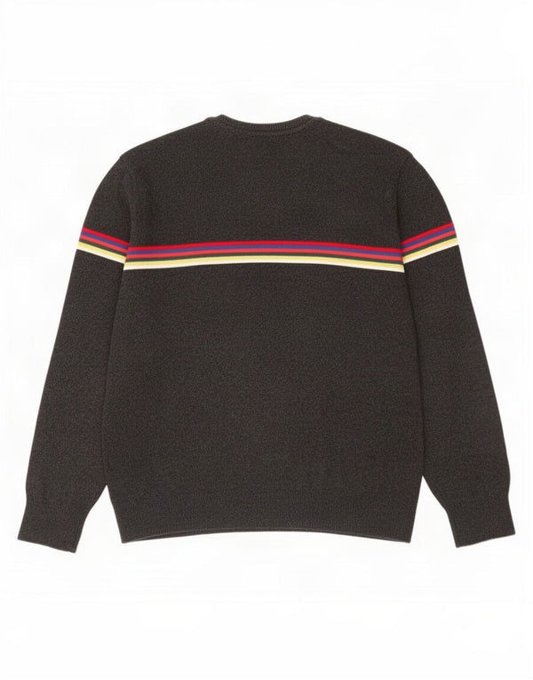 Gap herre rund hals sweater XL grå stribet nylon