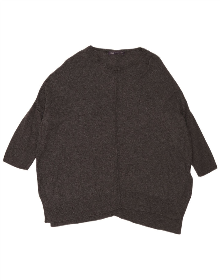 Marks & Spencer dametrøje med 3/4-ærmet bådhalstrøje UK 12 Medium Gre