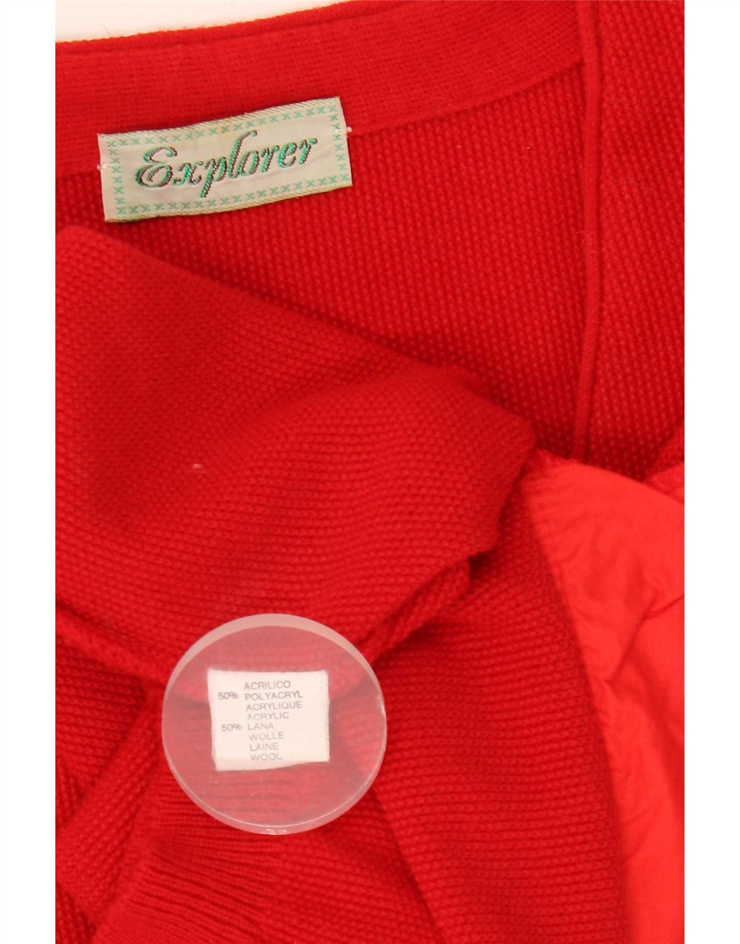 Explorer Herre cardigan sweater IT 54 XL Rød Akryl