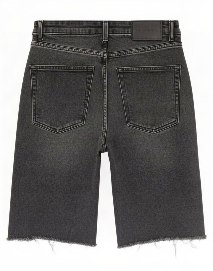 Topshop Dame Mom Denim Shorts W28 Medium Grå Bomuld