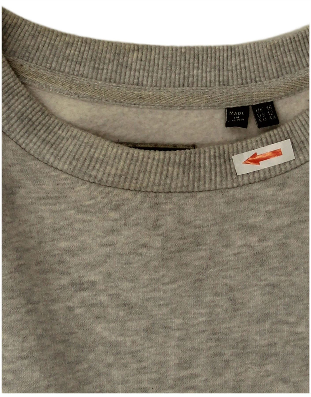 Superdry Dame Oversized Sweatshirt Jumper UK 16 Stor Grå Bomuld