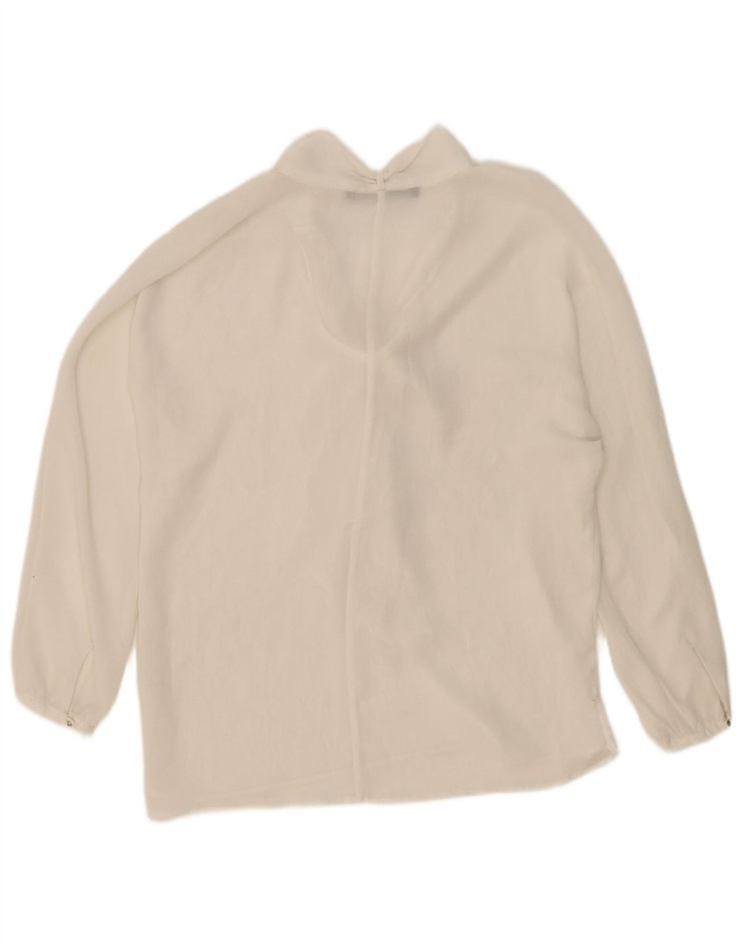 Zara Dame Langærmet Front Tie Se Through Top UK 16 Large White