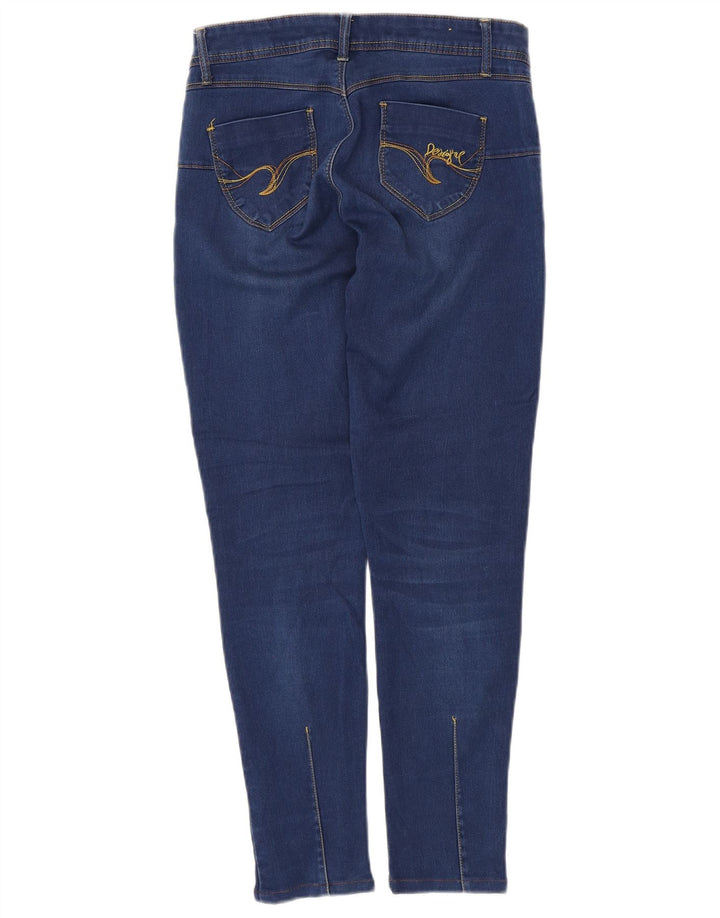 DESIGUAL Dame Skinny Jeans W30 L29 Blå Bomuld