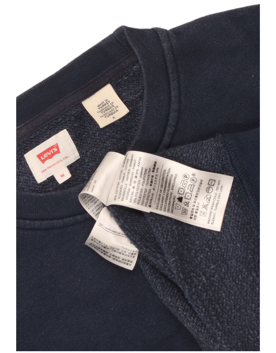 Levi's Herre grafisk sweatshirt Jumper Medium marineblå bomuld
