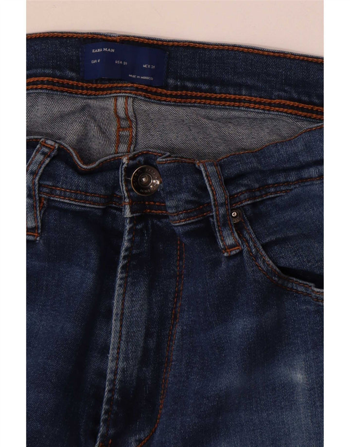 Zara Herre Slim Jeans EU 40 Medium W31 L32 Blå