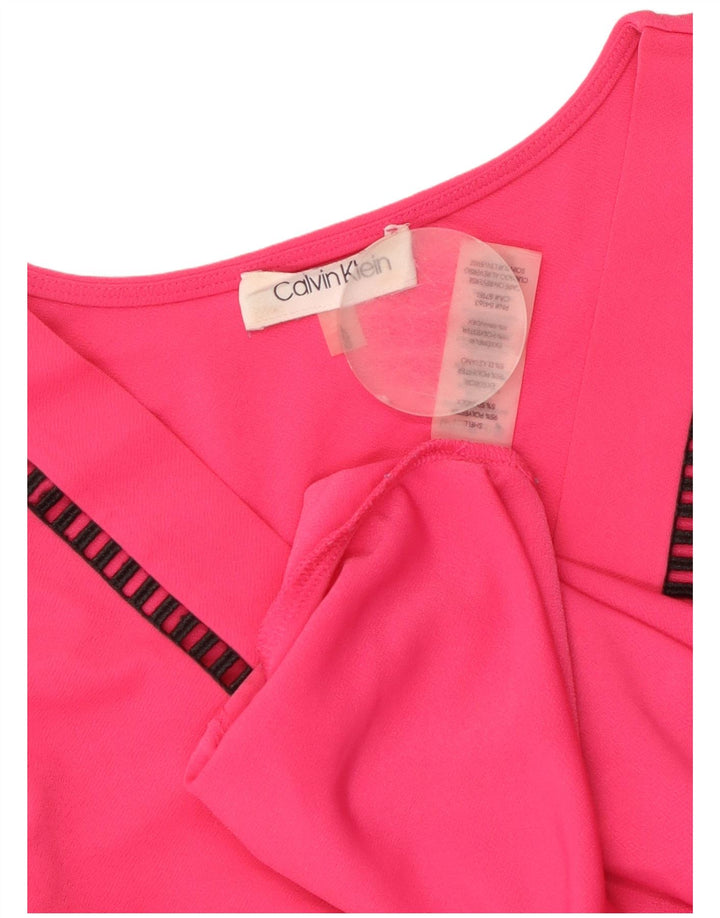 CALVIN KLEIN Damevest Top UK 16 Large Pink Polyester