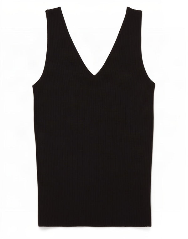 Marks & Spencer Damevest Top UK 8 Small Black Viscose