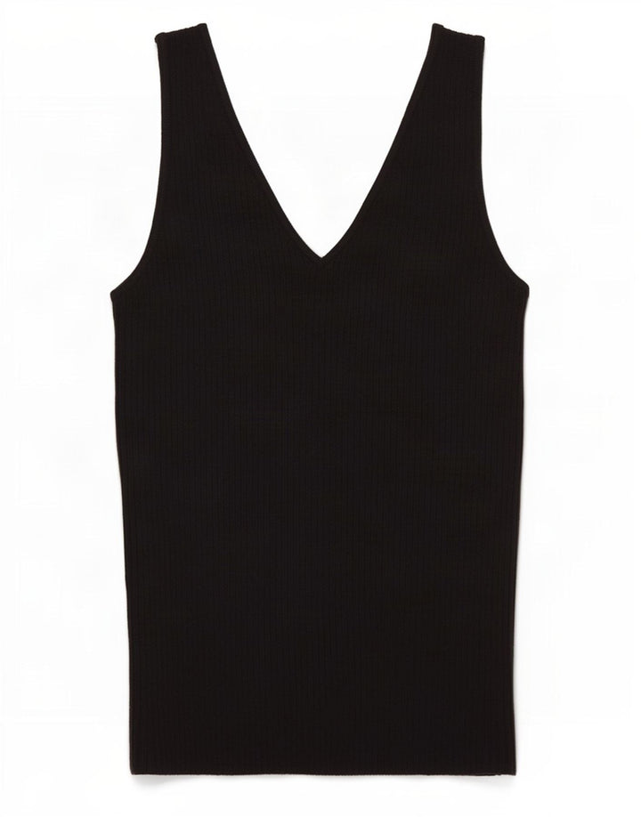 Marks & Spencer Damevest Top UK 8 Small Black Viscose