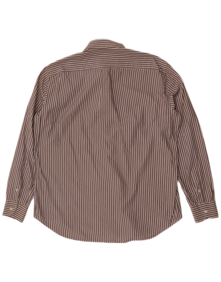 Harmont & Blaine Herre Regular Fit skjorte 2XL brun stribet bomuld